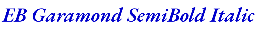 EB Garamond SemiBold Italic लिपि